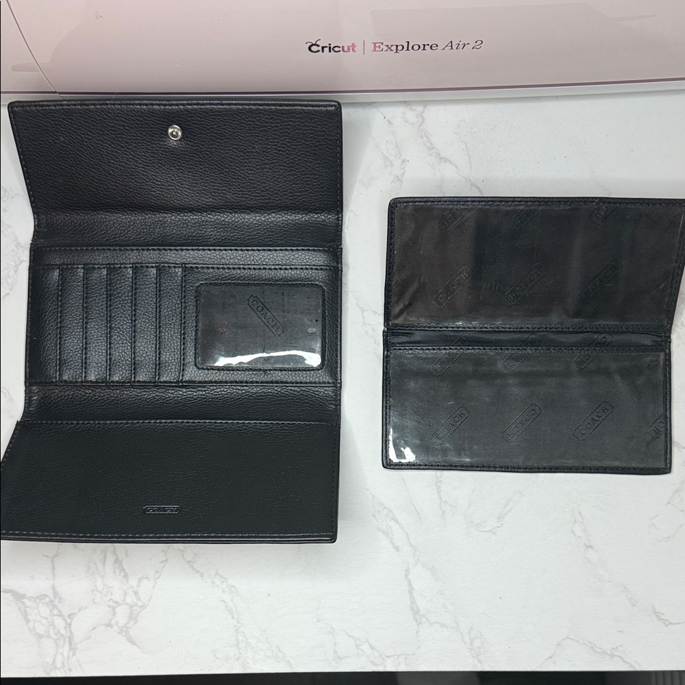 Coach Black Signature Wallet Duo View 2